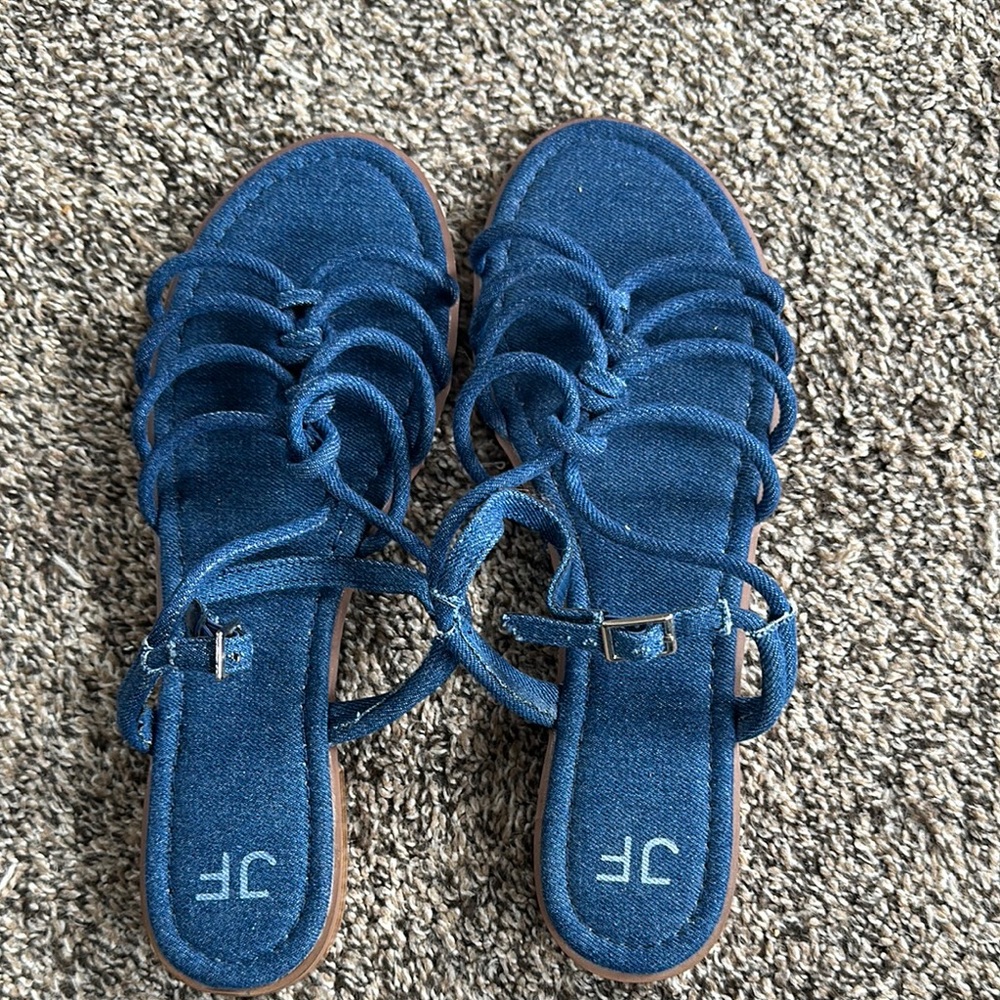 Just fab strappy blue sandals